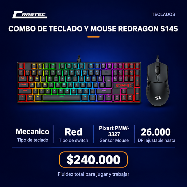 Teclado y mouse Redragon S145